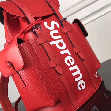 supreme x louis vuitton backpack fake|lv christopher backpack price.